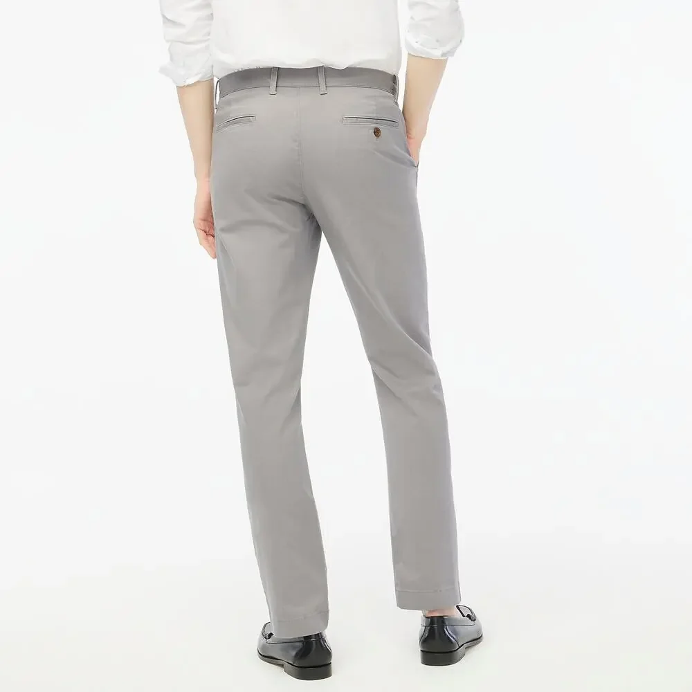 NWT J. Crew Men's Straight-Fit Flex Chino Pant Flat Front Slate Gray Size 36x32